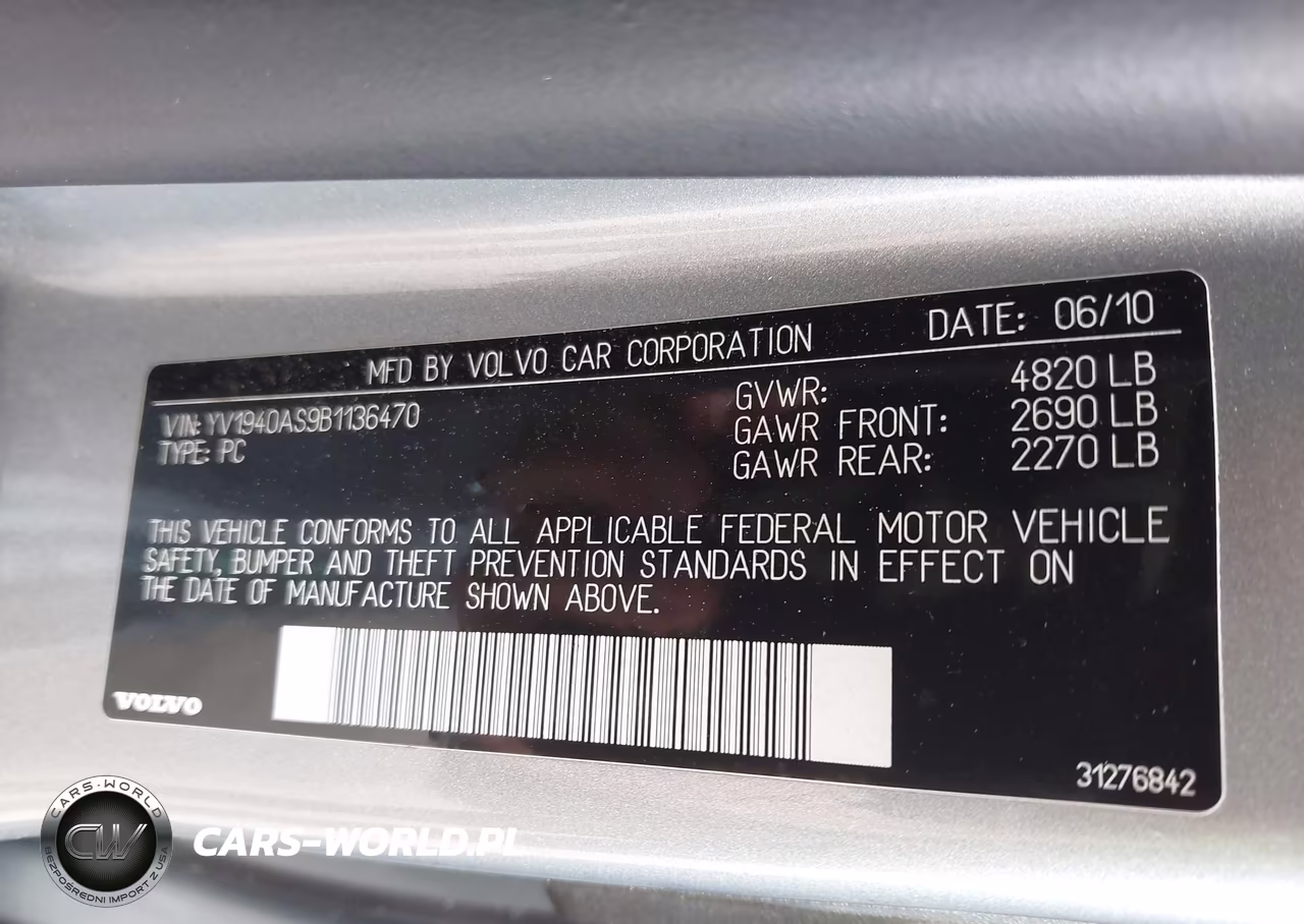 2011 Volvo S80 3.2L VIN:YV1940AS9B1136470 - 9