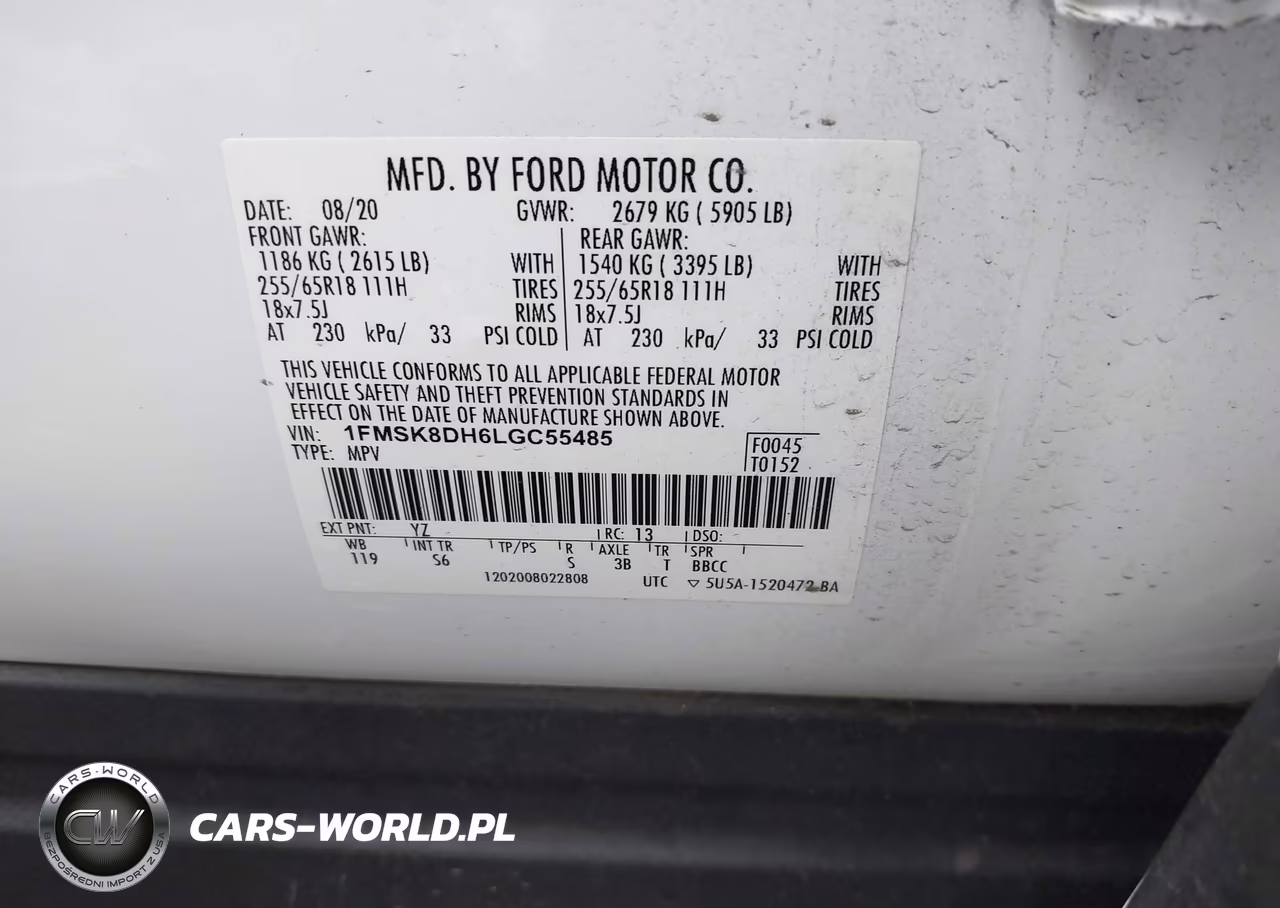 2020 Ford Explorer Xlt VIN:1FMSK8DH6LGC55485 - 9