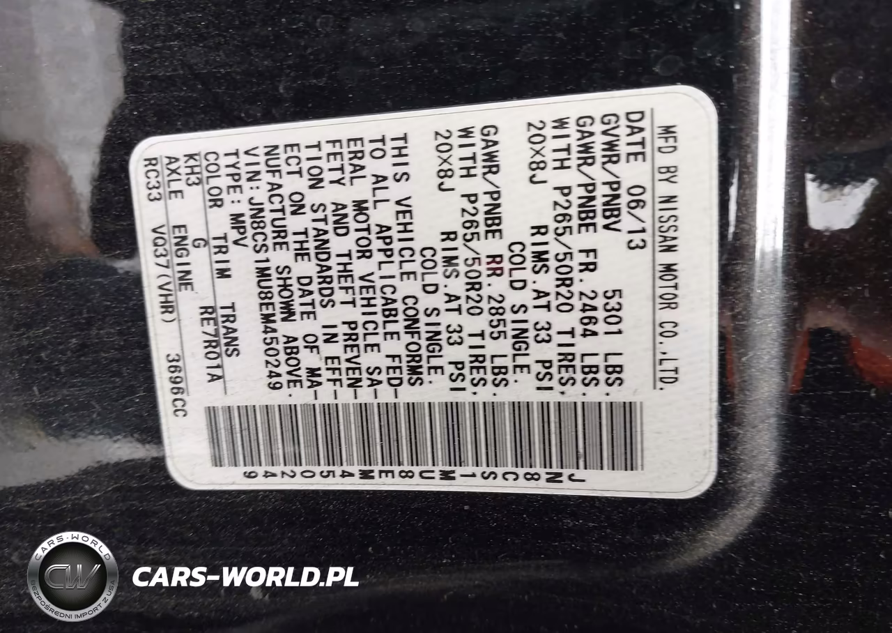 2014 Infiniti Qx70 VIN:JN8CS1MU8EM450249 - 9