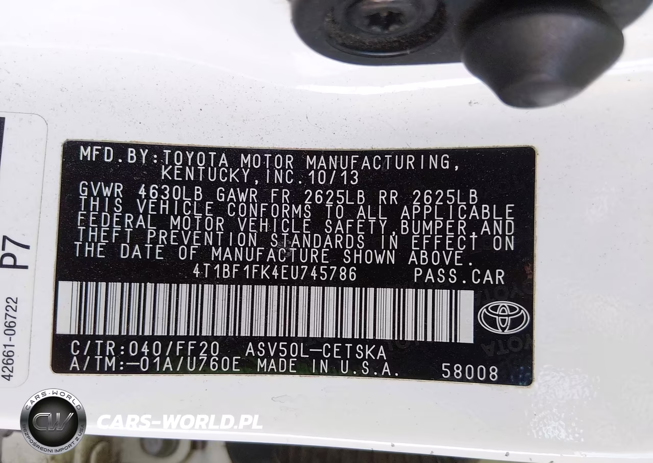 2014 Toyota Camry Se VIN:4T1BF1FK4EU745786 - 9