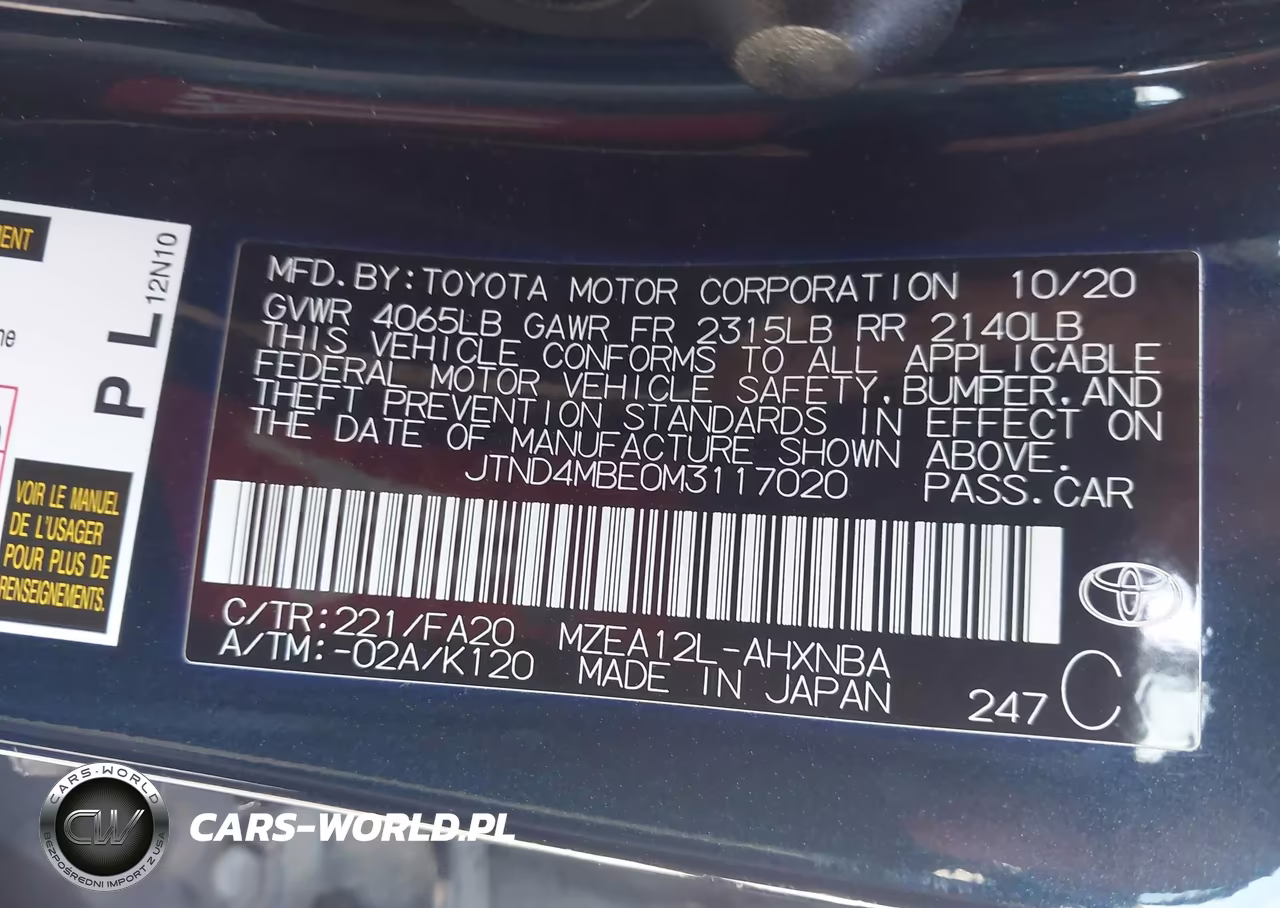 2021 Toyota Corolla Se VIN:JTND4MBE0M3117020 - 9