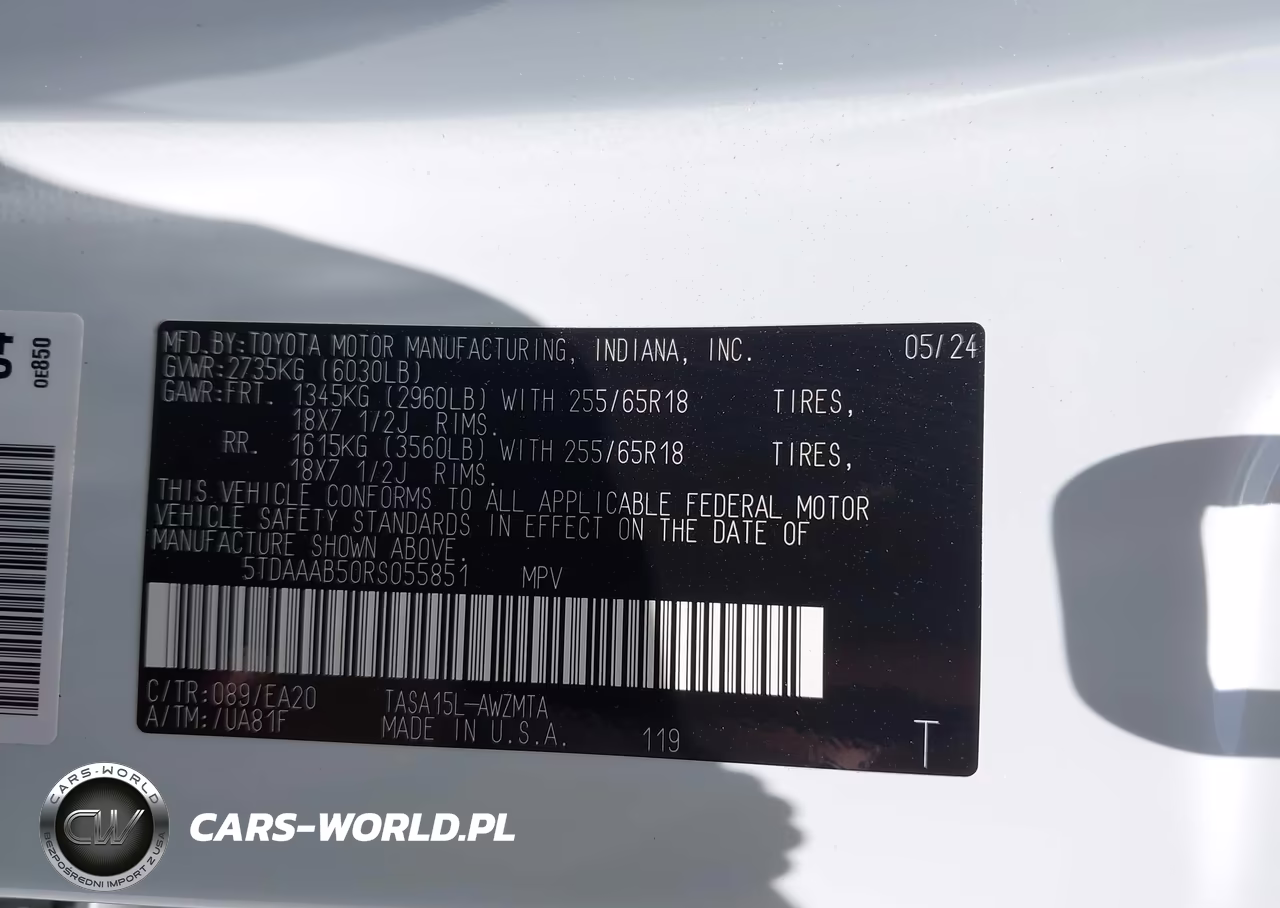 2024 Toyota Grand Highlander Xle VIN:5TDAAAB50RS055851 - 9