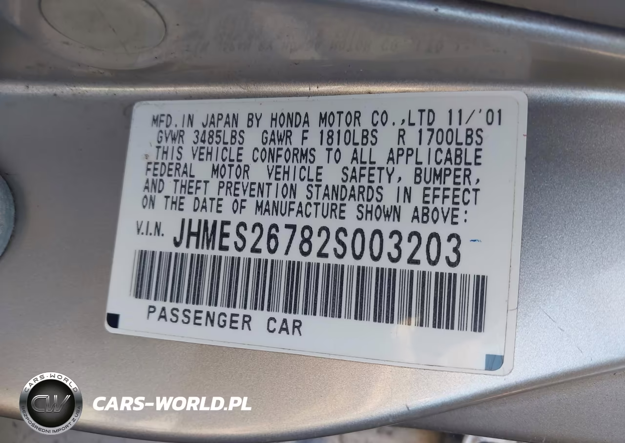 2002 Honda Civic Ex VIN:JHMES26782S003203 - 9