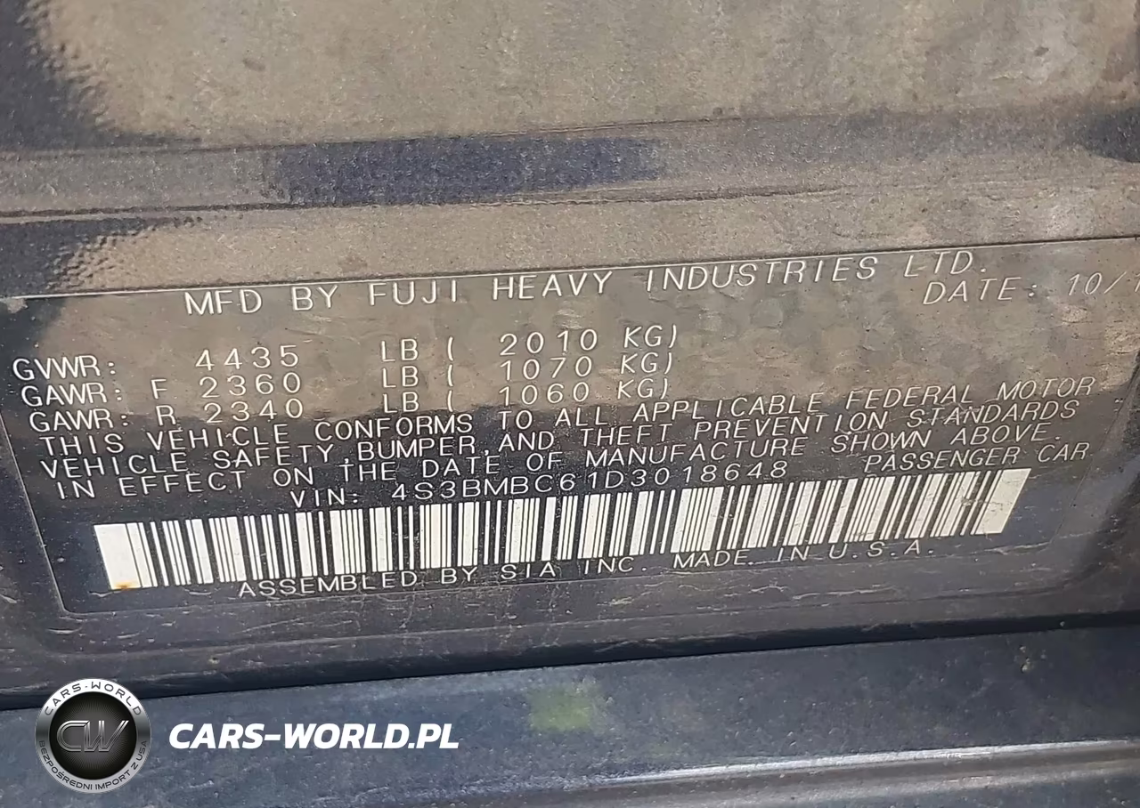 2013 Subaru Legacy 2.5I Premium VIN:4S3BMBC61D3018648 - 9