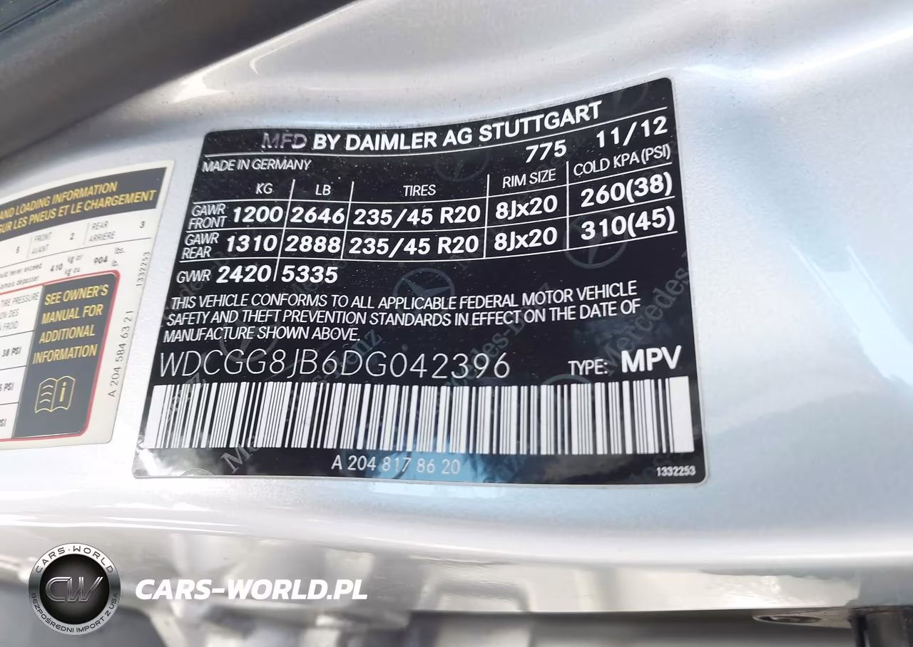 2013 Mercedes-Benz Glk 350 4Matic VIN:WDCGG8JB6DG042396 - 9