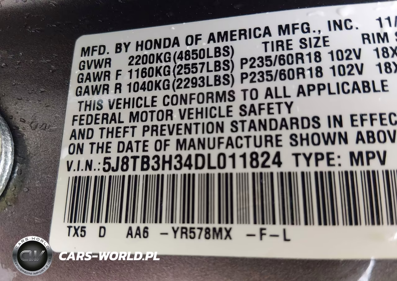 2013 Acura Rdx VIN:5J8TB3H34DL011824 - 9