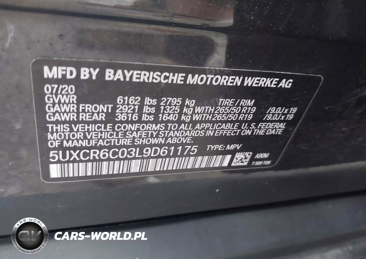 2020 BMW X5 xDrive40I VIN:5UXCR6C03L9D61175 - 9
