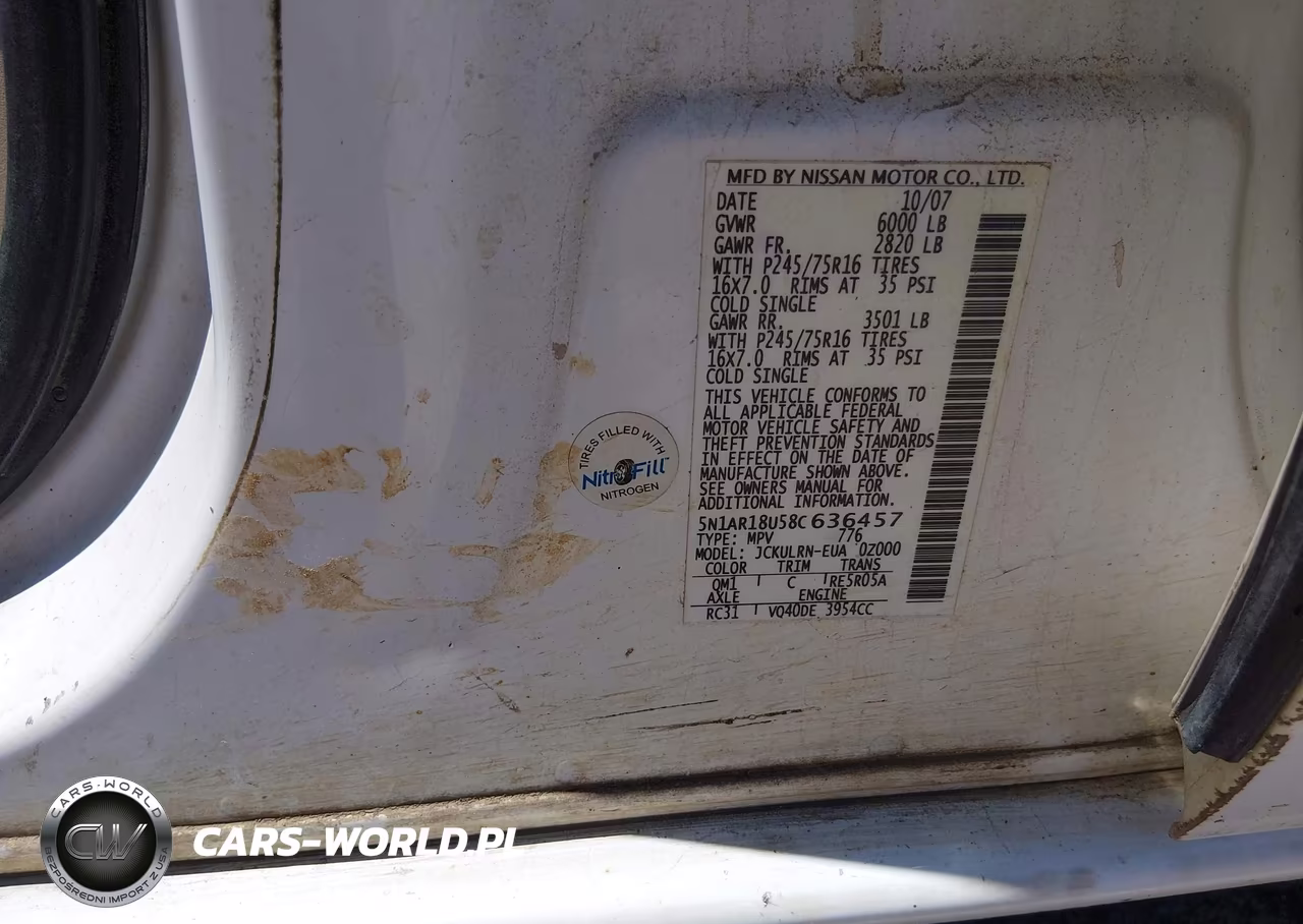 2008 Nissan Pathfinder S VIN:5N1AR18U58C636457 - 9