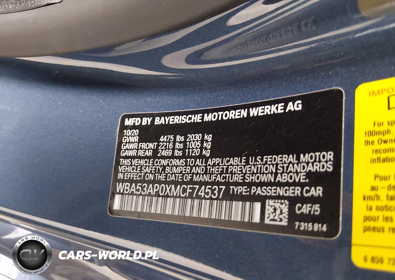 2021 BMW 430I VIN:WBA53AP0XMCF74537 - 9