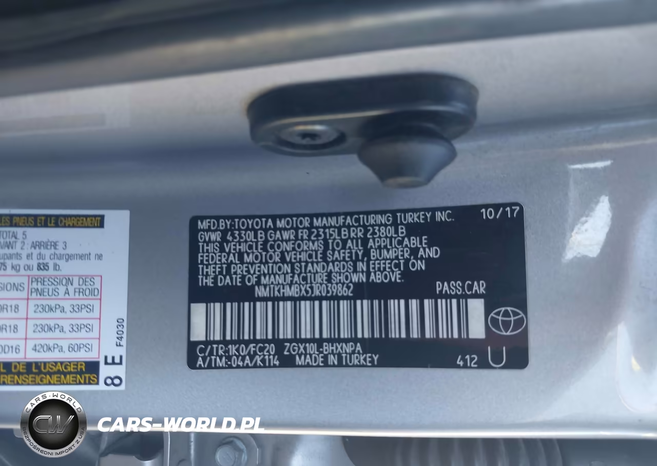 2018 Toyota C-Hr Xle Premium VIN:NMTKHMBX5JR039862 - 9