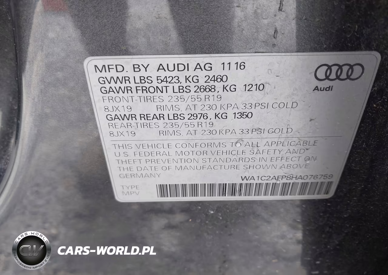 2017 Audi Q5 2.0T Premium VIN:WA1C2AFP8HA076759 - 9