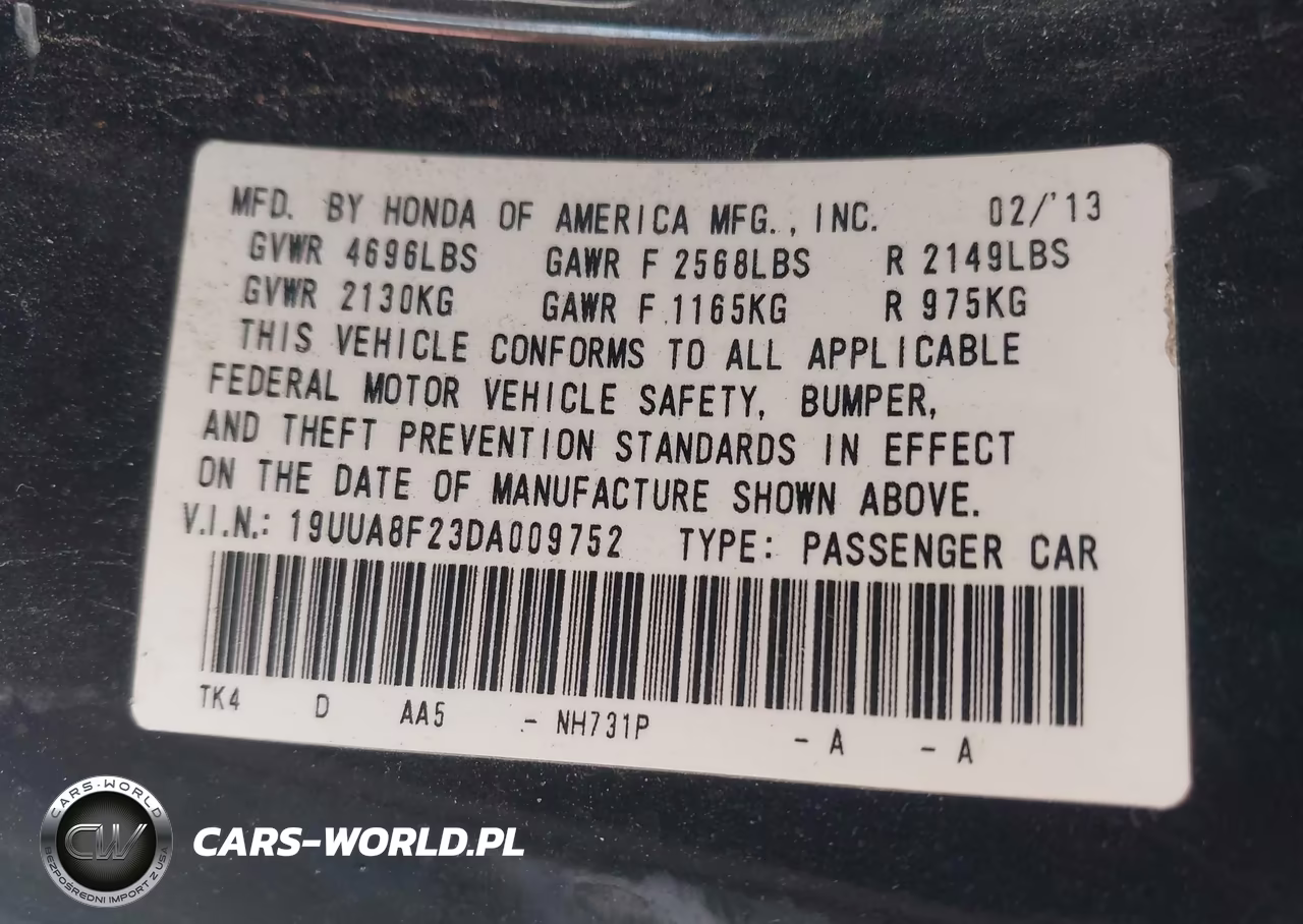 2013 Acura Tl 3.5 VIN:19UUA8F23DA009752 - 9