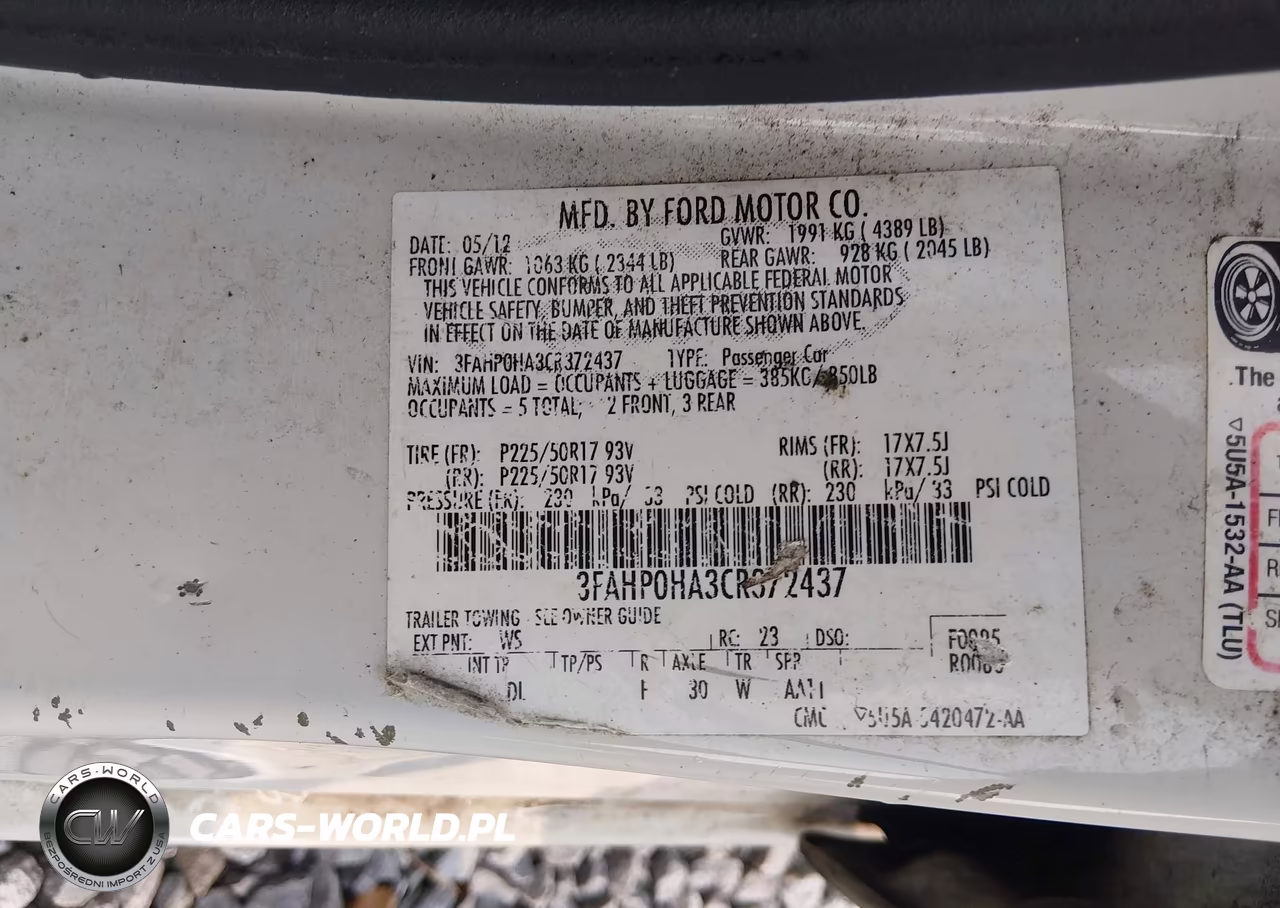 2012 Ford Fusion Se VIN:3FAHP0HA3CR372437 - 9