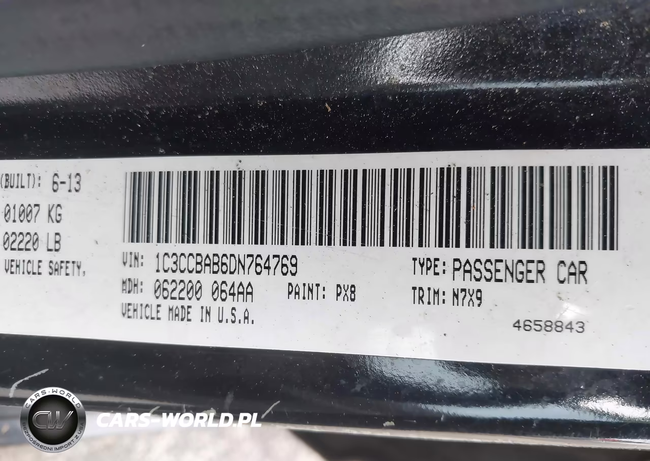 2013 Chrysler 200 Lx VIN:1C3CCBAB6DN764769 - 9