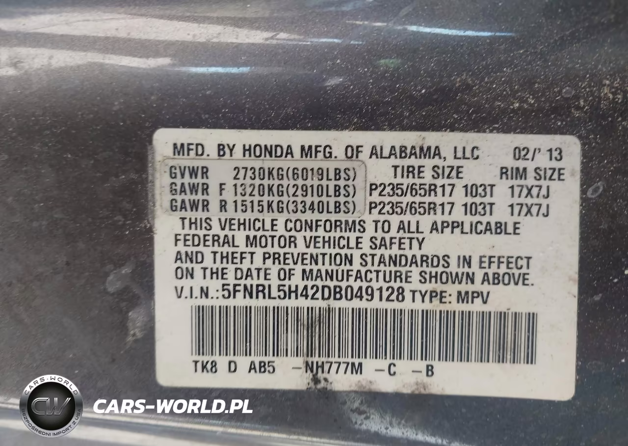 2013 Honda Odyssey Ex VIN:5FNRL5H42DB049128 - 9