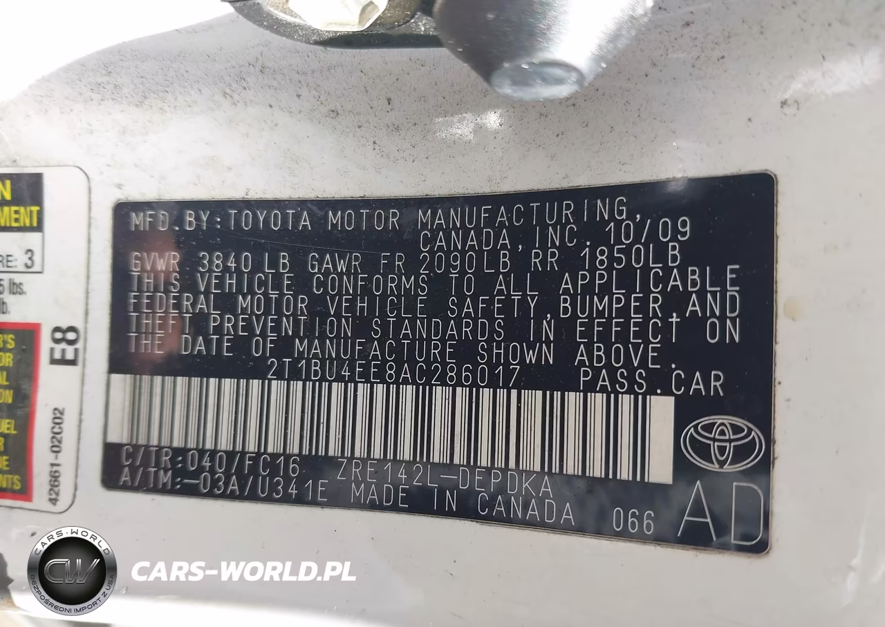2010 Toyota Corolla Le VIN:2T1BU4EE8AC286017 - 9