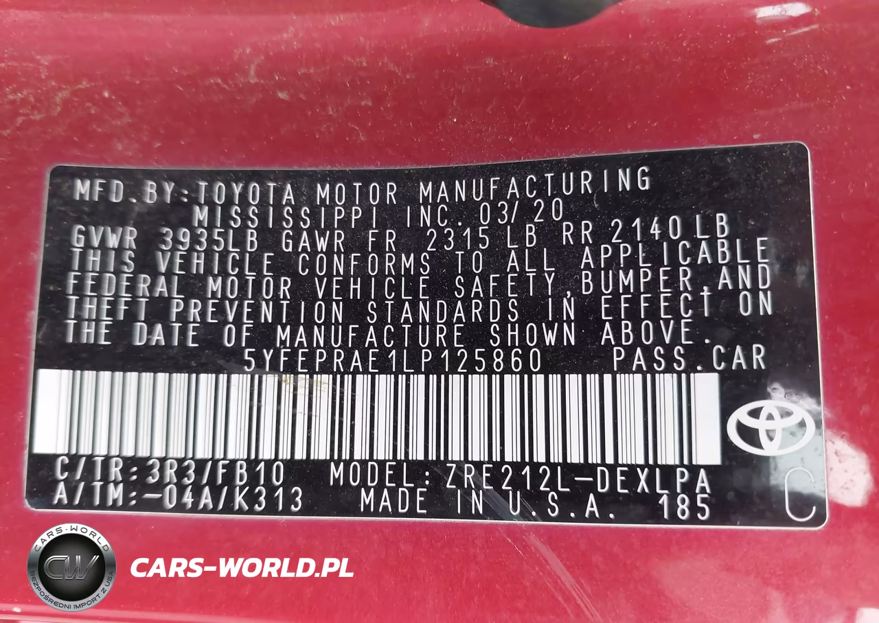 2020 Toyota Corolla Le VIN:5YFEPRAE1LP125860 - 9