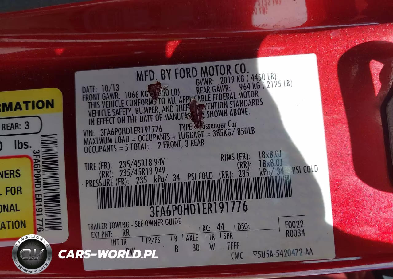 2014 Ford Fusion Se VIN:3FA6P0HD1ER191776 - 9