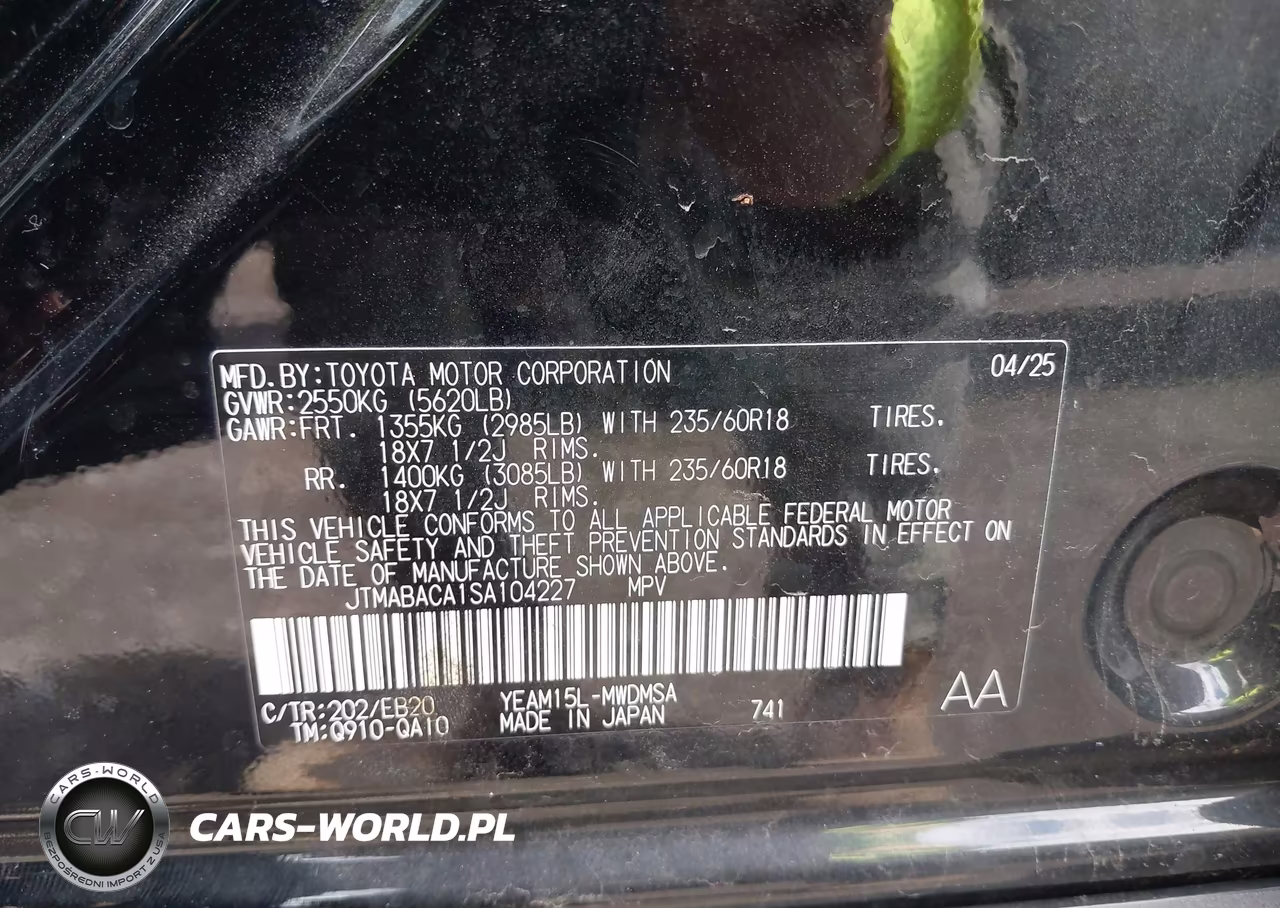 2025 Toyota Bz4X Xle VIN:JTMABACA1SA104227 - 9