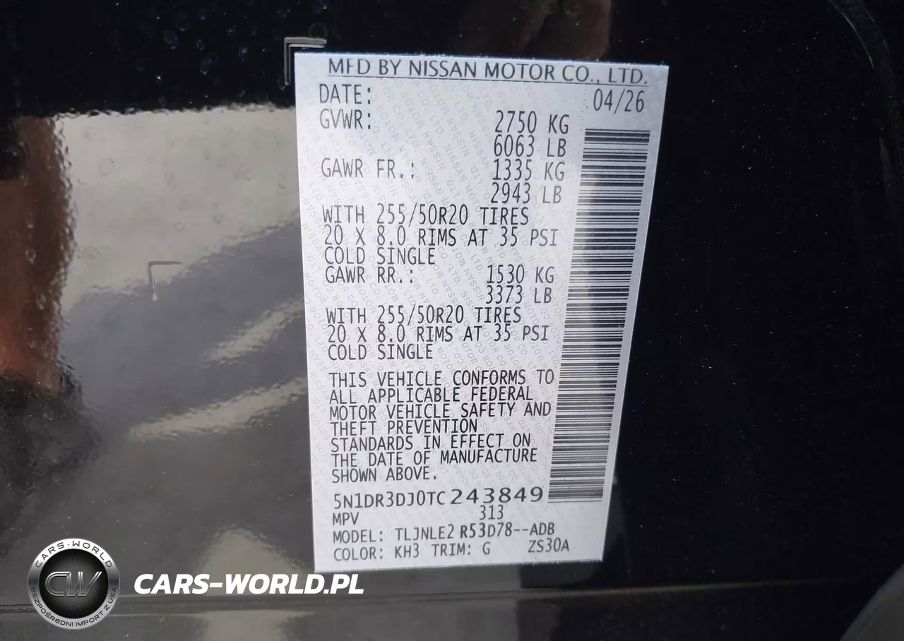 2026 Nissan Pathfinder Platinum VIN:5N1DR3DJ0TC243849 - 9