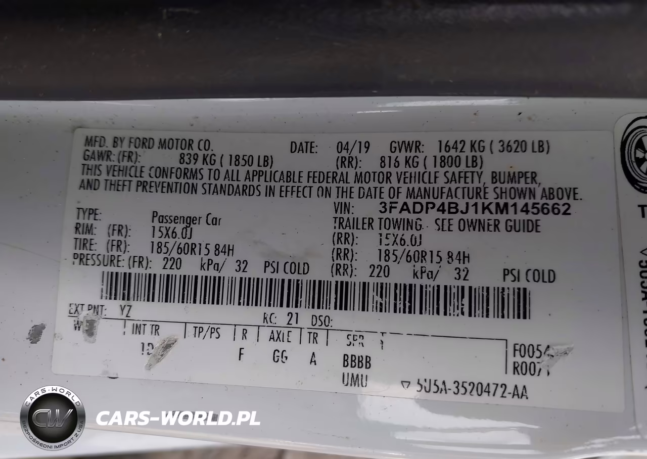 2019 Ford Fiesta Se VIN:3FADP4BJ1KM145662 - 9