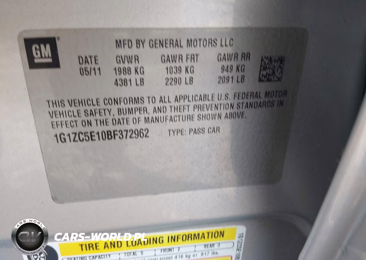 2011 Chevrolet Malibu 1Lt VIN:1G1ZC5E10BF372962 - 9