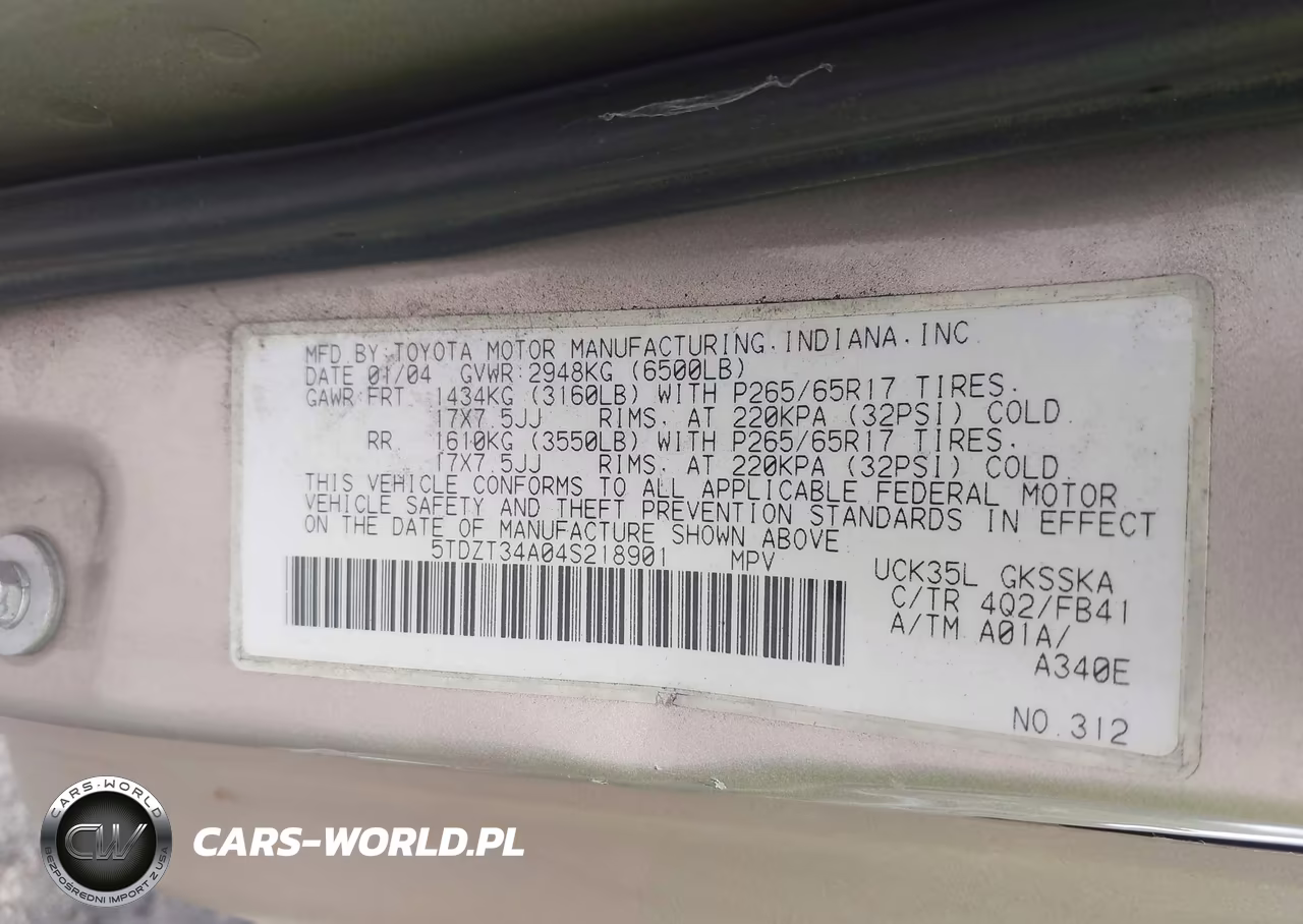 2004 Toyota Sequoia Sr5 V8 VIN:5TDZT34A04S218901 - 9