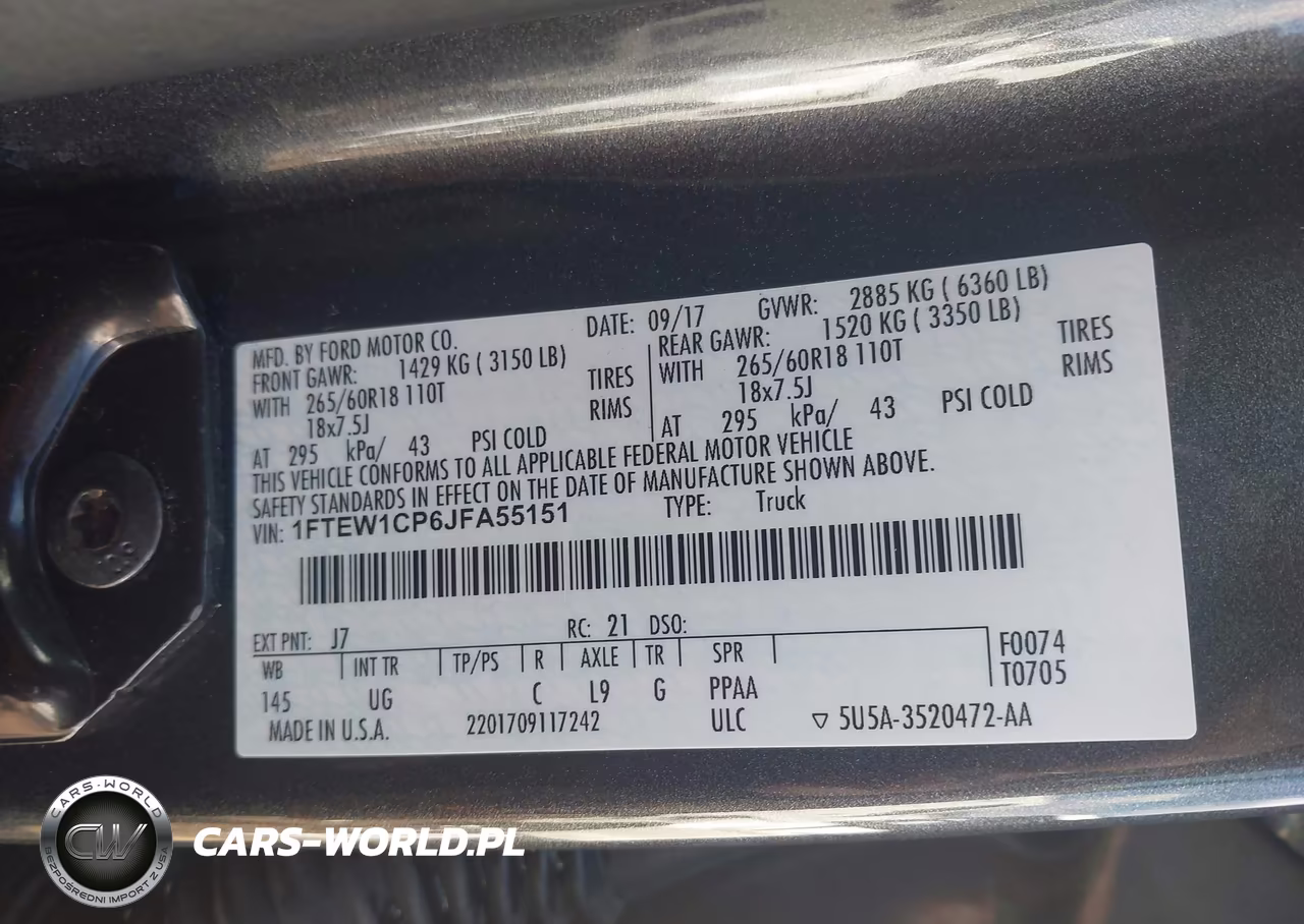 2018 Ford F-150 Lariat-Xl-Xlt VIN:1FTEW1CP6JFA55151 - 9