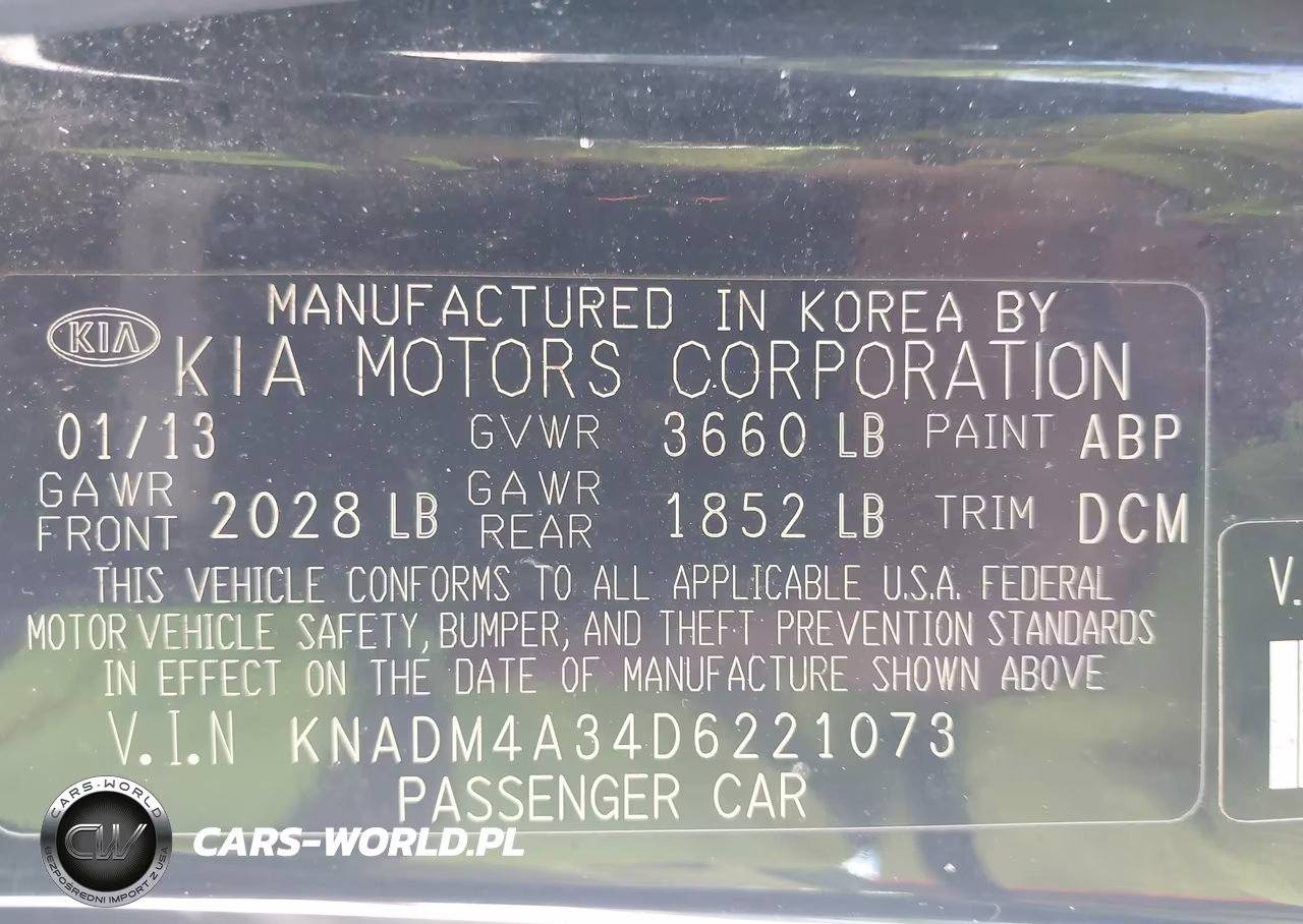 2013 Kia Rio Lx VIN:KNADM4A34D6221073 - 9