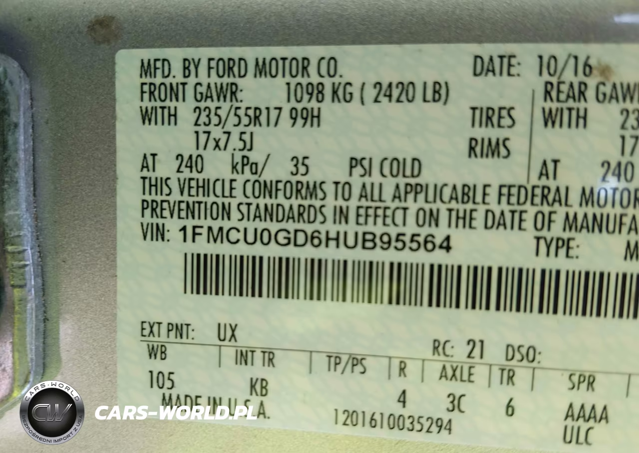2017 Ford Escape Se VIN:1FMCU0GD6HUB95564 - 9