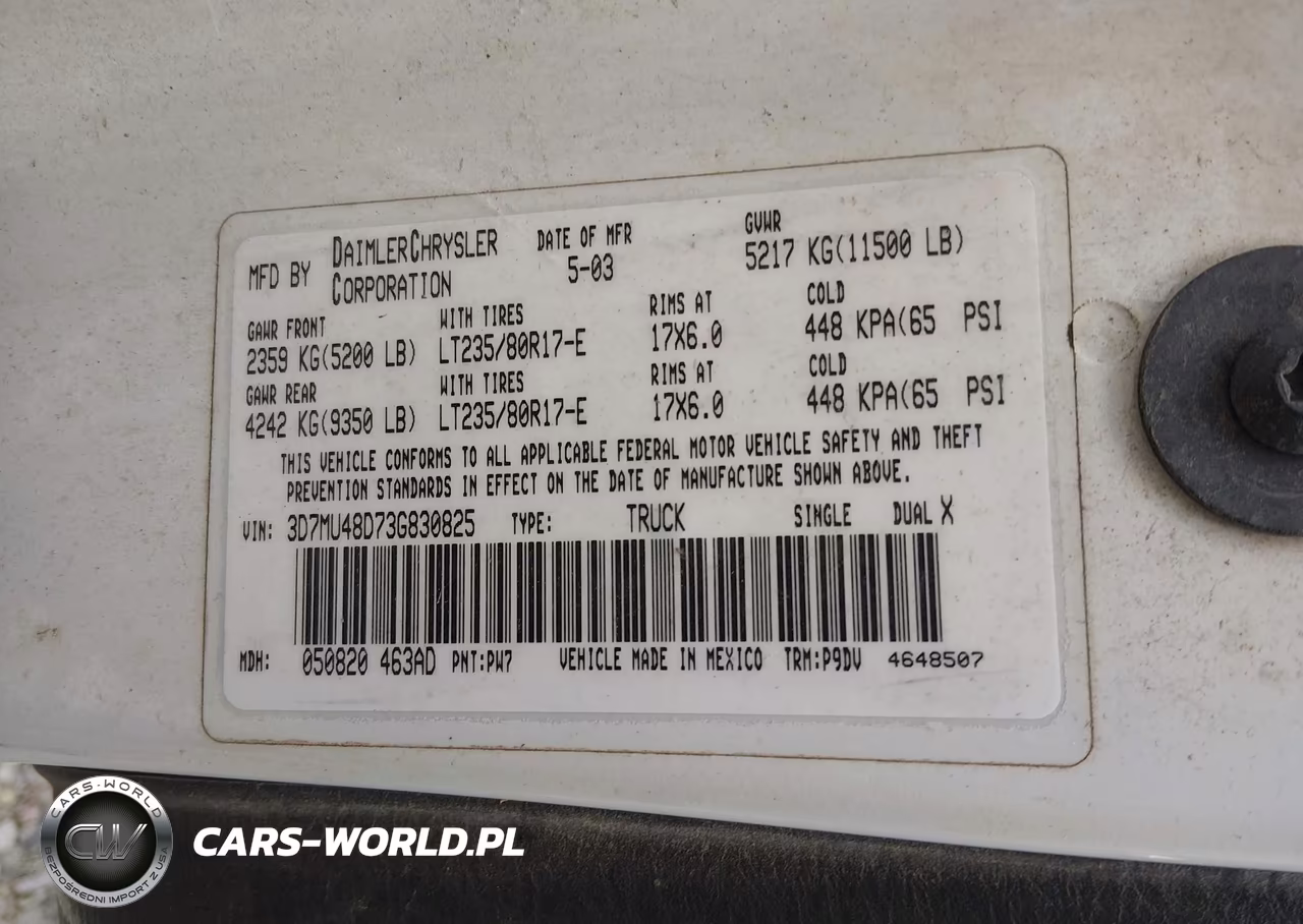 2003 Dodge Ram 3500 Slt-Laramie-St VIN:3D7MU48D73G830825 - 8