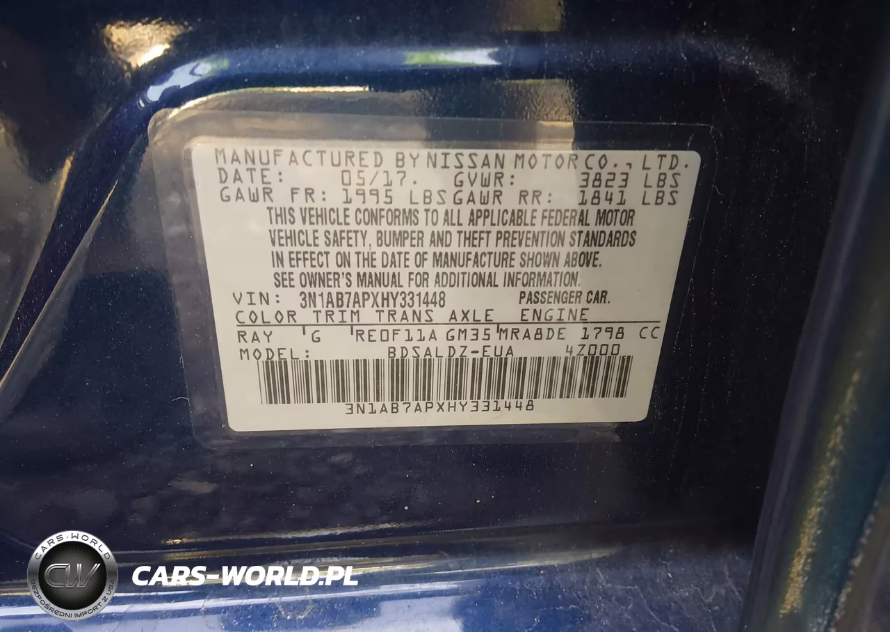 2017 Nissan Sentra Sv VIN:3N1AB7APXHY331448 - 9