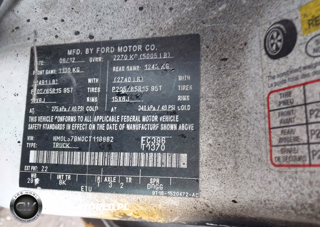 2012 Ford Transit Connect Xlt VIN:NM0LS7BN0CT118882 - 9