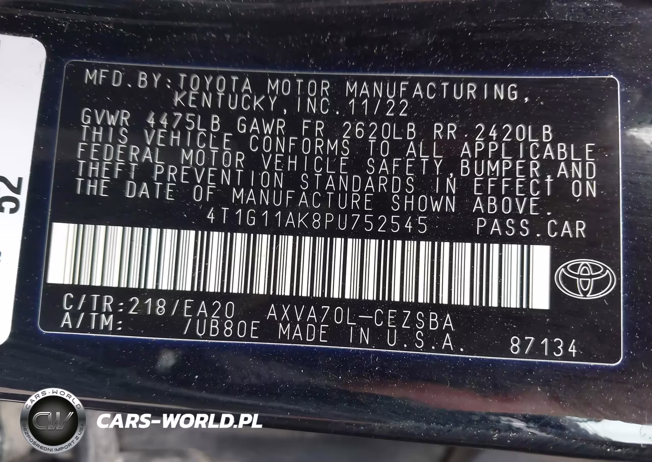 2023 Toyota Camry Se VIN:4T1G11AK8PU752545 - 9