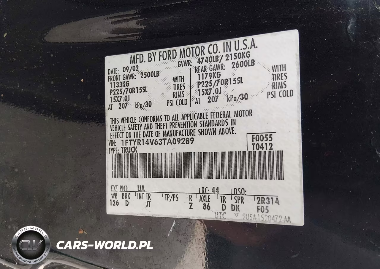 2003 Ford Ranger Edge-Tremor-Xl-Xlt VIN:1FTYR14V63TA09289 - 9