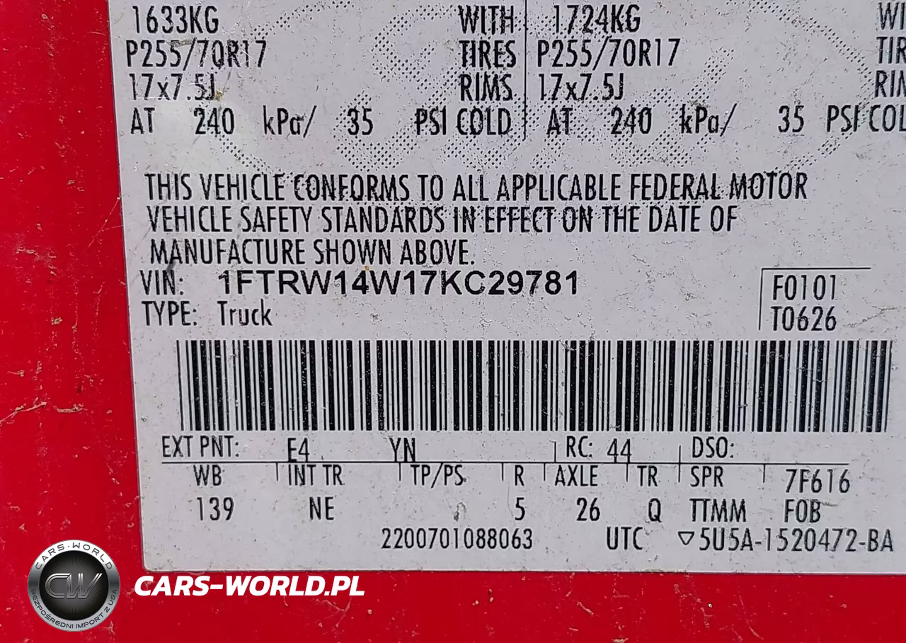 2007 Ford F-150 Xlt VIN:1FTRW14W17KC29781 - 9