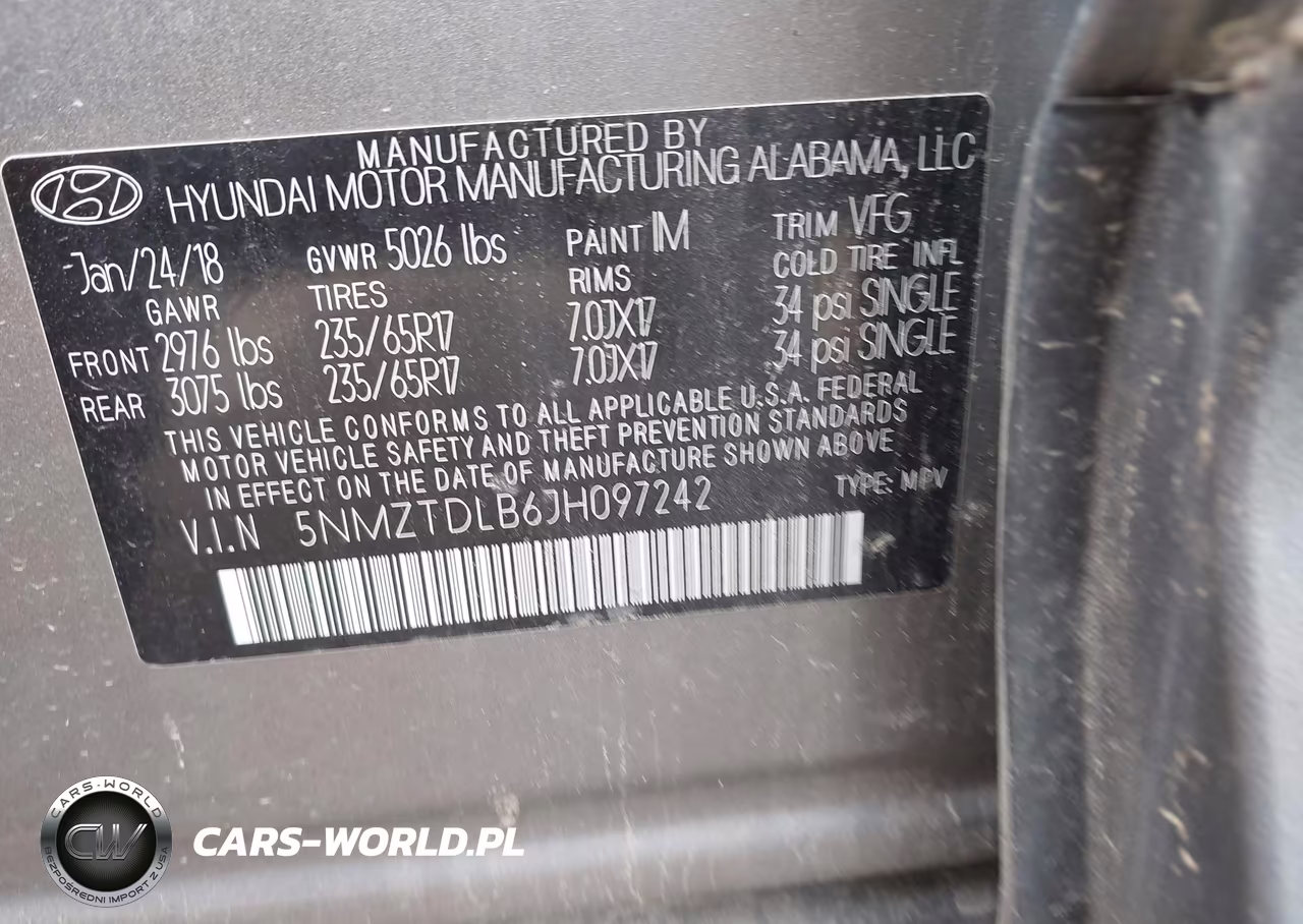 2018 Hyundai Santa Fe Sport 2.4L VIN:5NMZTDLB6JH097242 - 9