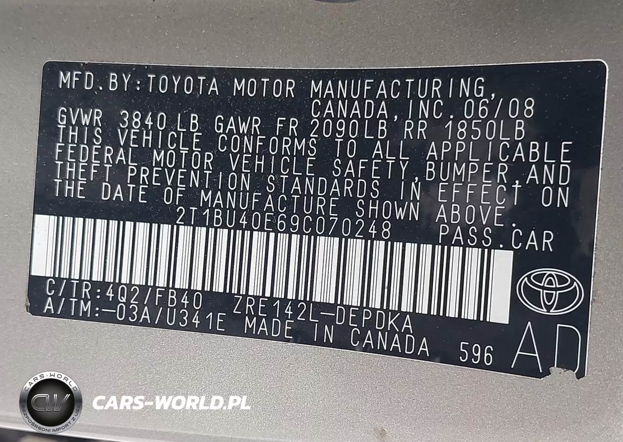 2009 Toyota Corolla Le VIN:2T1BU40E69C070248 - 9