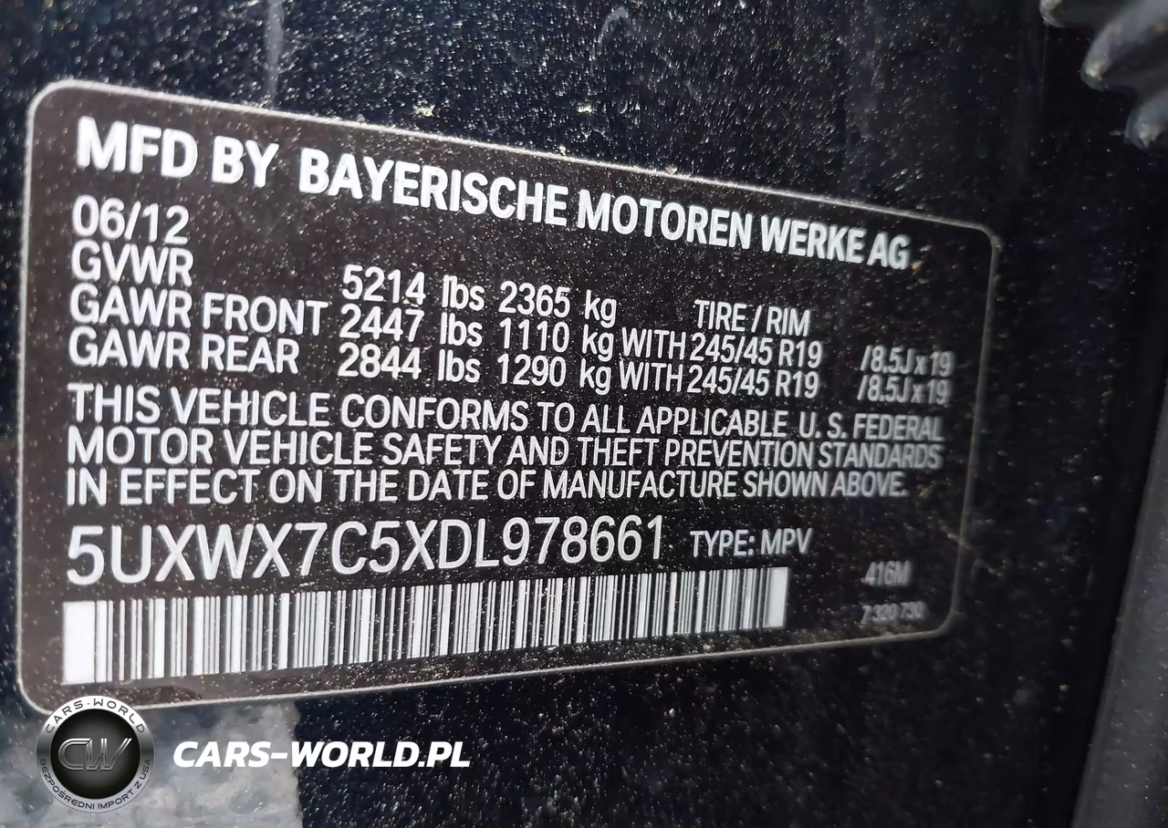 2013 BMW X3 xDrive35I VIN:5UXWX7C5XDL978661 - 9