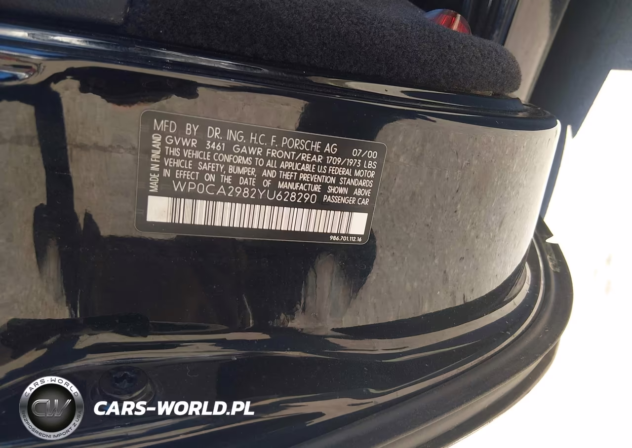 2000 Porsche Boxster VIN:WP0CA2982YU628290 - 9