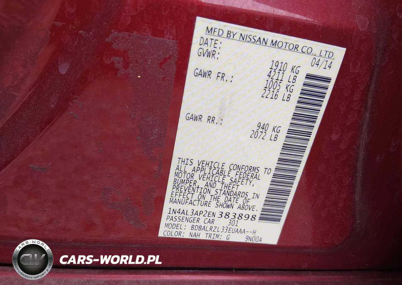 2014 Nissan Altima 2.5 S VIN:1N4AL3AP2EN383898 - 9