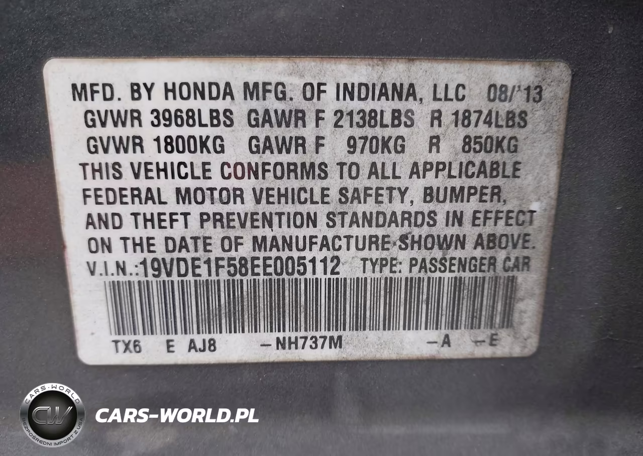 2014 Acura Ilx 2.0L VIN:19VDE1F58EE005112 - 9
