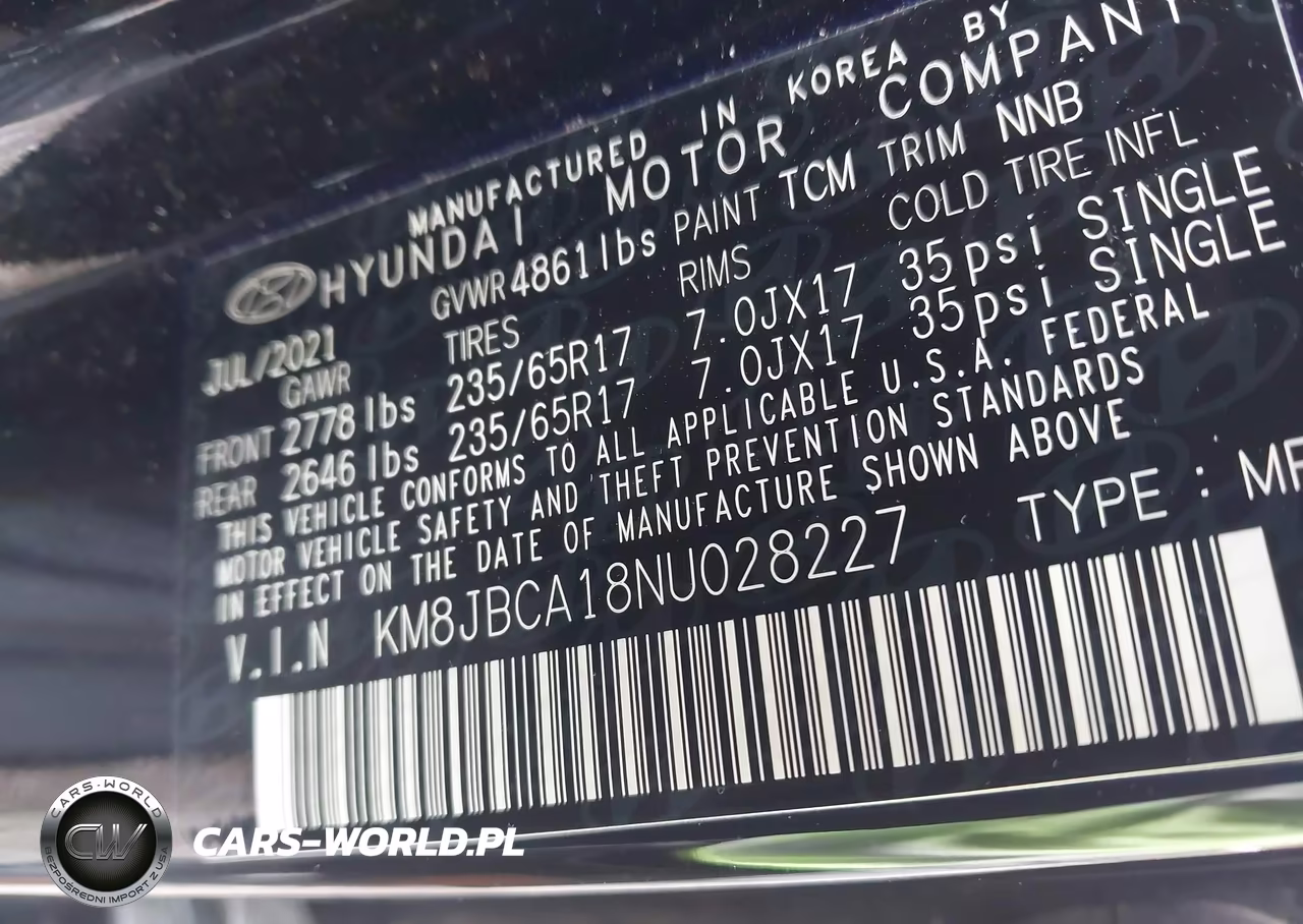 2022 Hyundai Tucson Hybrid Blue VIN:KM8JBCA18NU028227 - 9