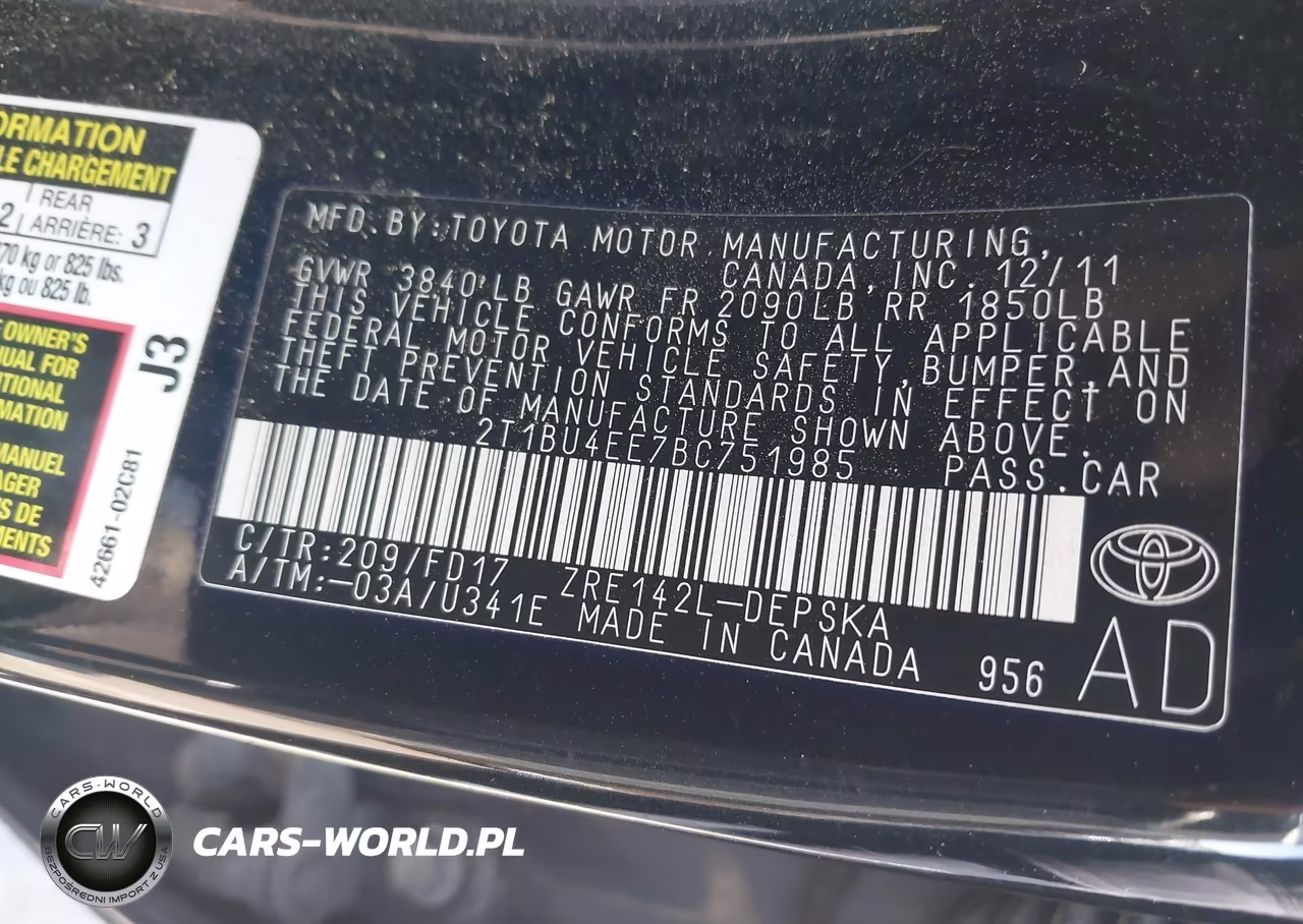 2011 Toyota Corolla S VIN:2T1BU4EE7BC751985 - 9