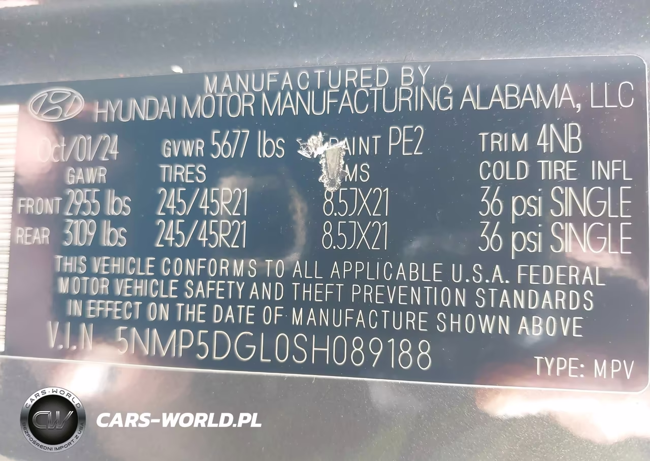 2025 Hyundai Santa Fe Calligraphy VIN:5NMP5DGL0SH089188 - 9
