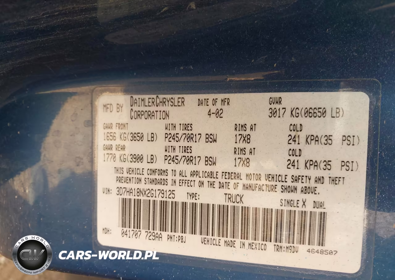 2002 Dodge Ram 1500 St VIN:3D7HA18NX2G179125 - 9