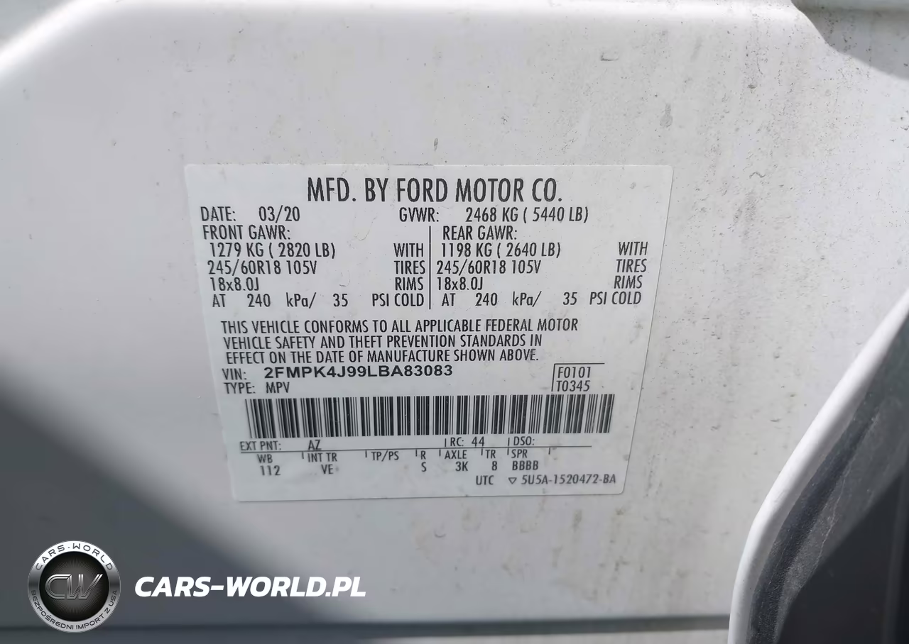 2020 Ford Edge Sel VIN:2FMPK4J99LBA83083 - 9