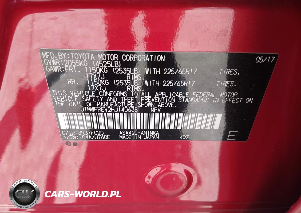 2017 Toyota Rav4 Xle VIN:JTMWFREV2HJ140638 - 9