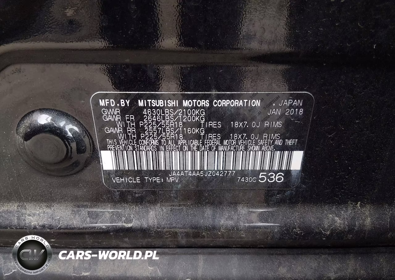 2018 Mitsubishi Eclipse Cross Le VIN:JA4AT4AA5JZ042777 - 9
