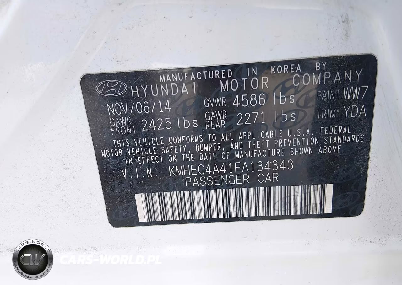 2015 Hyundai Sonata Hybrid VIN:KMHEC4A41FA134343 - 9